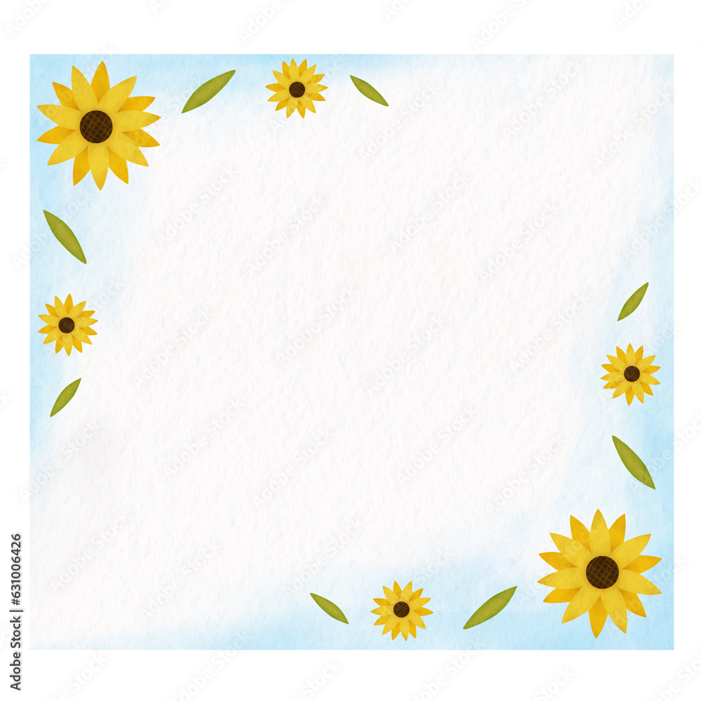 Blank Sunflower Memo Paper Blank Sunflower Memo Paper