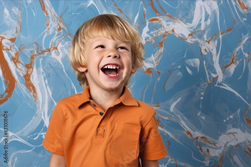 Little Boy Laughing with Bright Smile, A Fictional Character Created by Generated AI. 