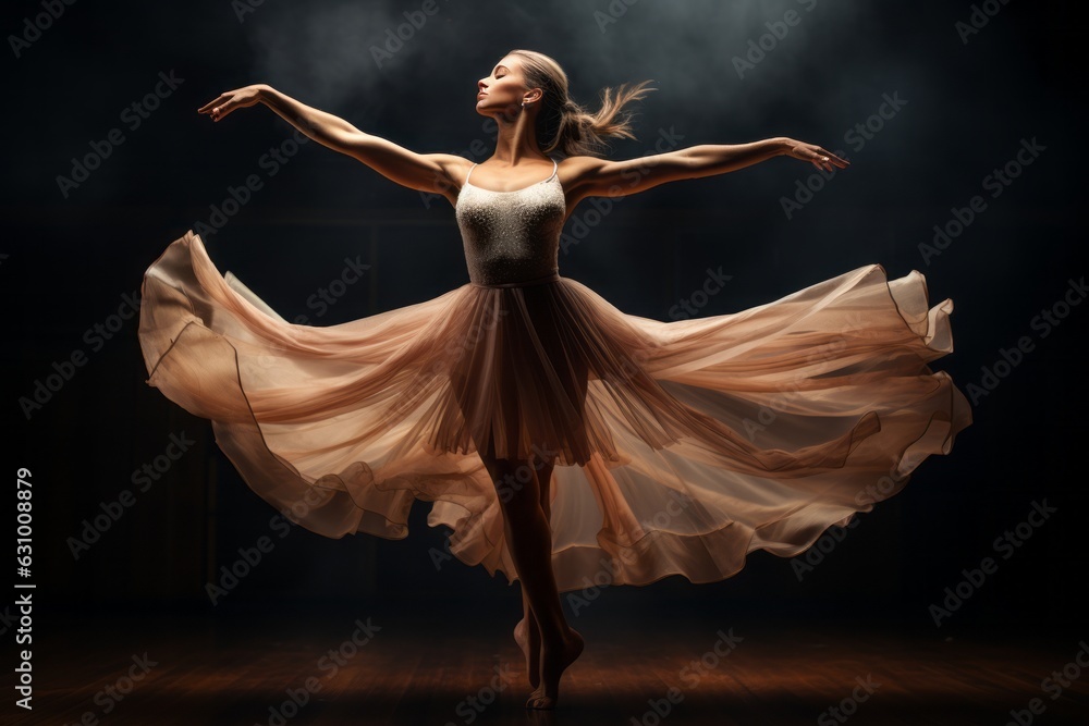 Ballet Dancer Leaping With Poise, Generative AI Ballet Dancer Leaping With Poise, Generative AI