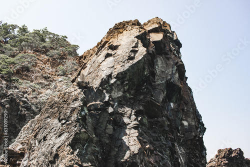 Scenic coastline with rocky cliffs