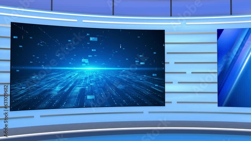 Virtual studio set.news studios background.news studio virtual television set design