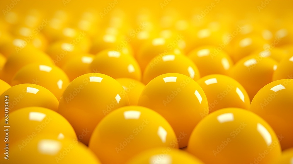 Yellow background abstract balls pattern texture with Generative Ai. Yellow background abstract balls pattern texture with Generative Ai.