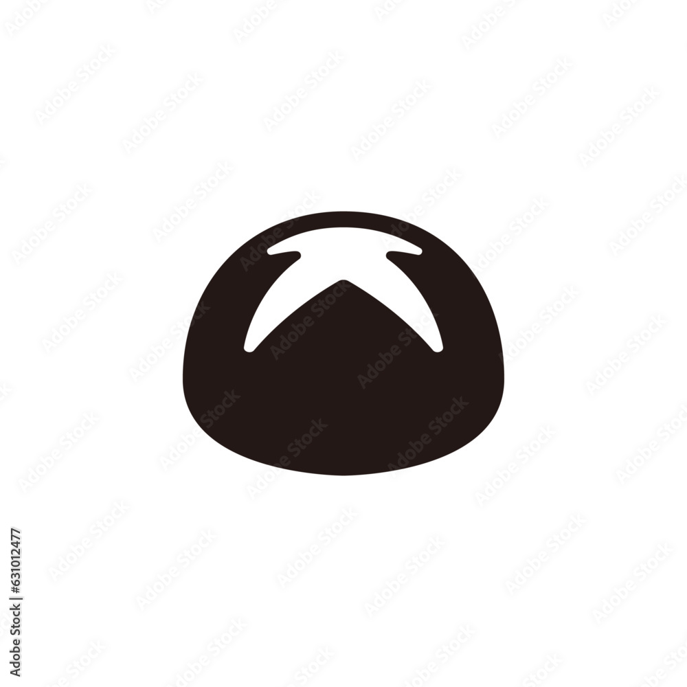 Weizenbrot icon.Flat silhouette version.