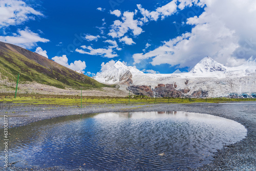 Beautiful Scenery of Sapu Mountain and Plateau Lakes in Xizang Autonomous Region of China photo