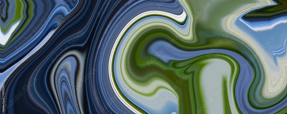 Obraz premium gradient blue and green abstract swirl color twirl motion