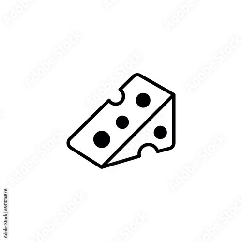 Cheese icon design with white background stock illustration