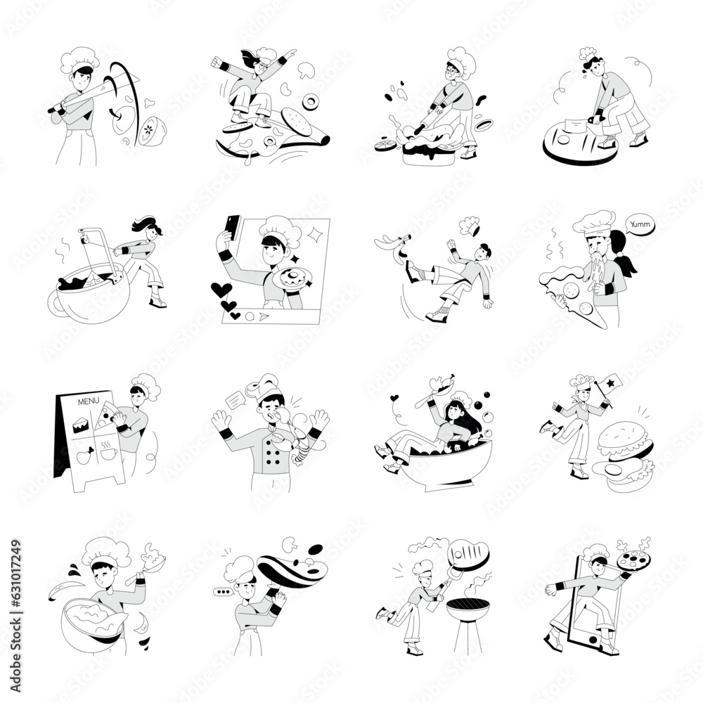 Collection of Cooking Hand Drawn Illustrations
Collection of Cooking Hand Drawn Illustrations