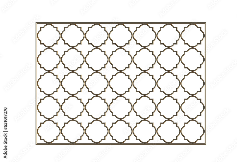 wall Pattern curve classic square Cutout PNG gold