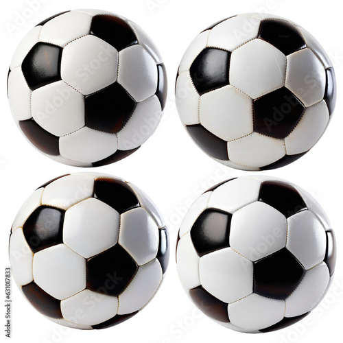 Isolated soccer balls   All slightly different