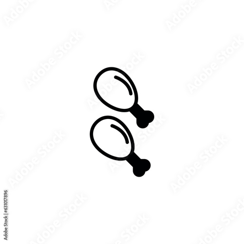 Chicken Leg icon design with white background stock illustration