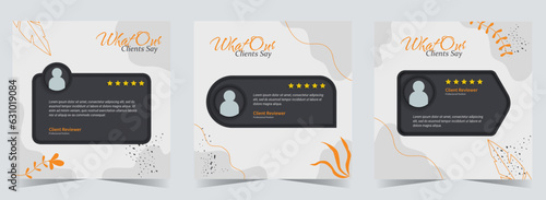 Customer review testimonial social media web post template