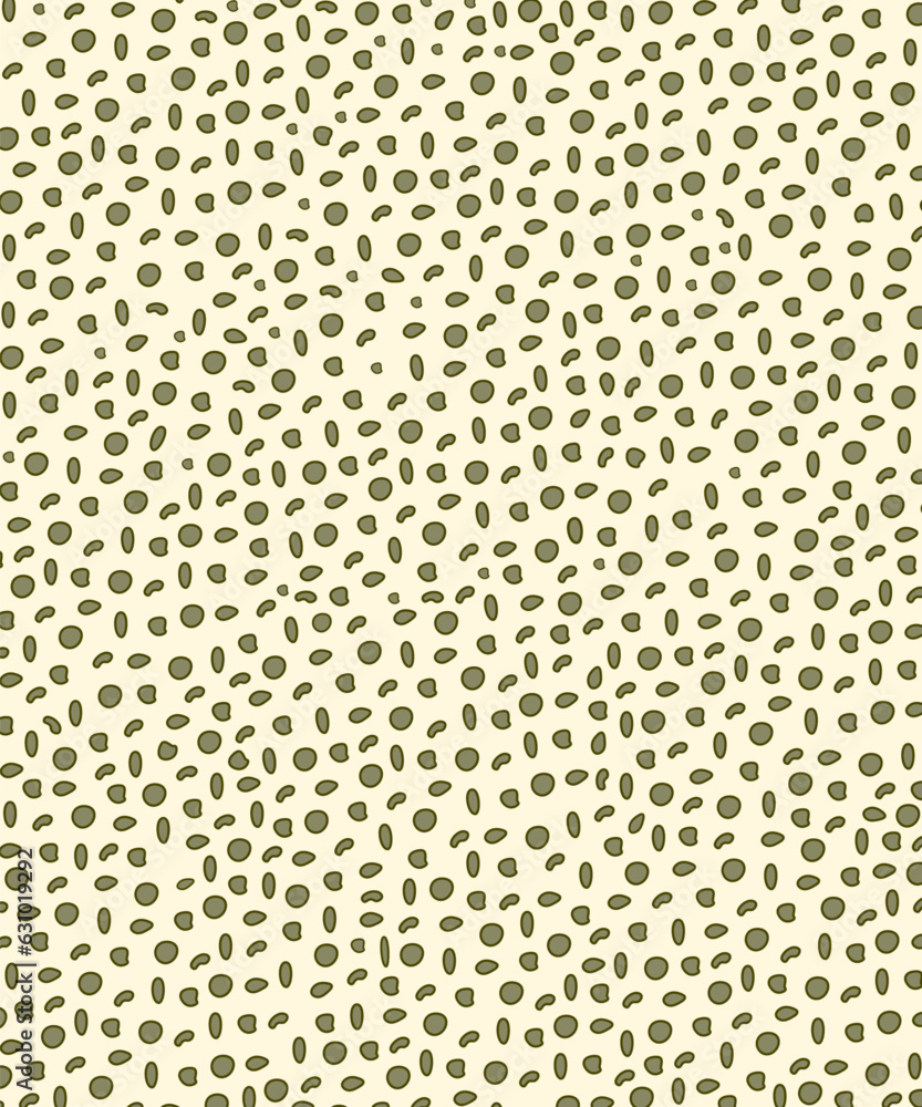 green dots polka. Abstract green ink splatter seamless pattern . Modern minimalist art print background of grunge hand drawn brush stroke on colorful backdrop. Fashion fabric, artistic texture design.