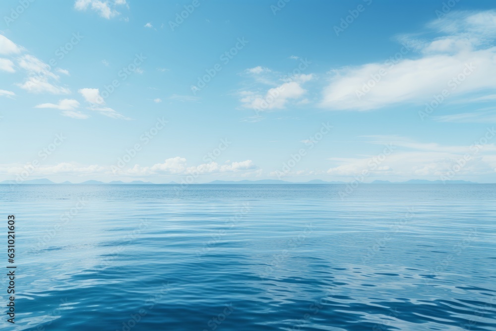 Calm And Minimalist Ocean View, Generative AI