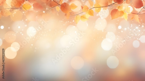 abstract gold autumn background with bokeh