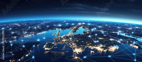 European connection links support communication technology and the global internet network, facilitating