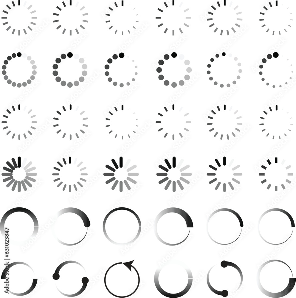 Loading icon set vector illustration Loading icon set vector illustration