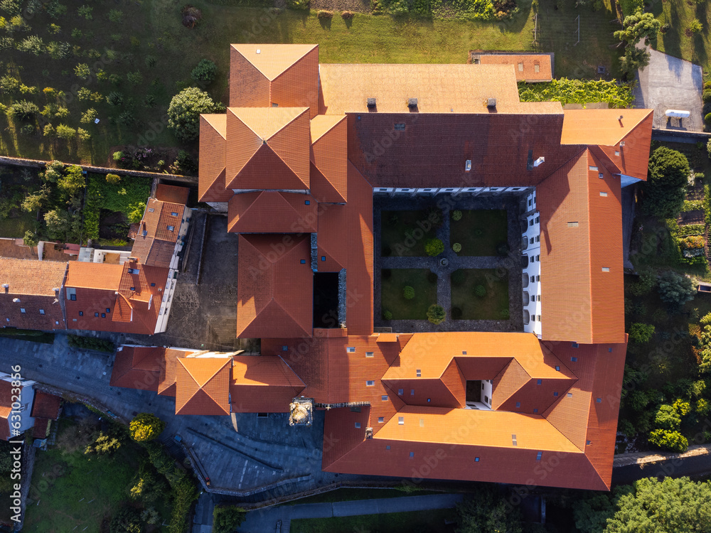 Aerial View of Convento de Belvís - Santiago de Compostela, Spain