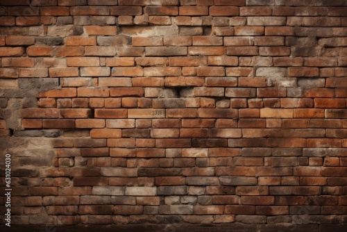 Rustic Brick Wall With Soft Shadows  Generative AI