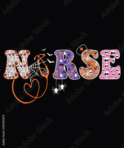 Halloween nurse  vector t-shirt design