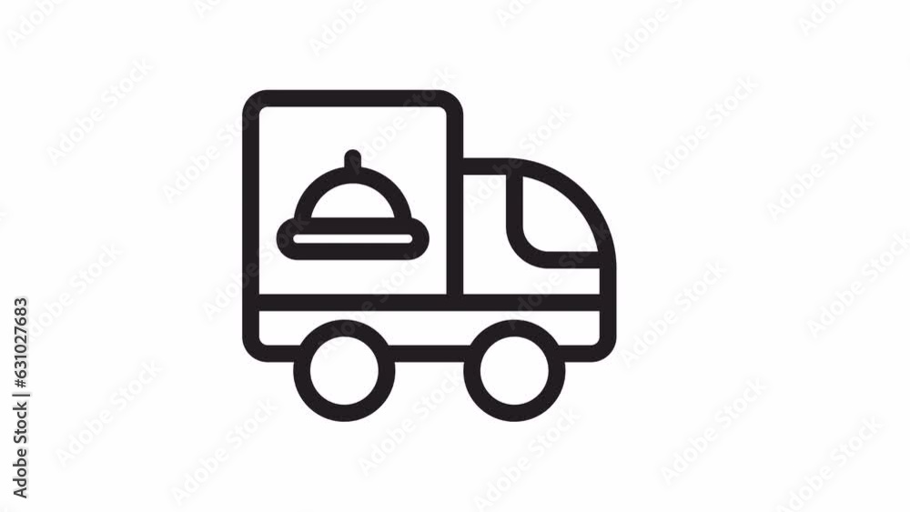 Delivery Truck, Food Delivery animated icon on transparent background.
Delivery Truck, Food Delivery animated icon on transparent background.