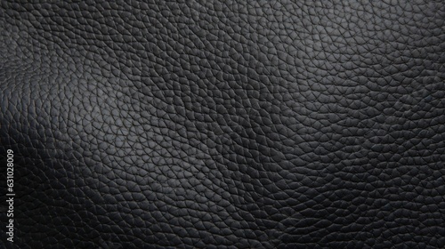 Close up of black faux leather or genuine leather texture, background, generative AI