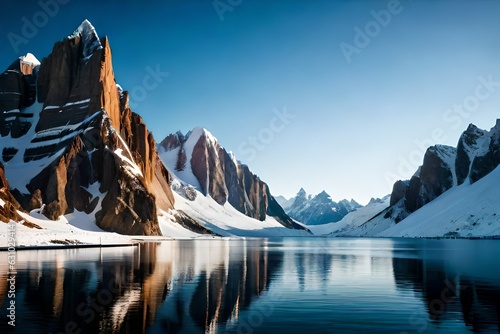 lake and mountains