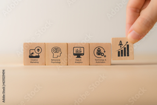 Canvas Print Growth hacking concept
