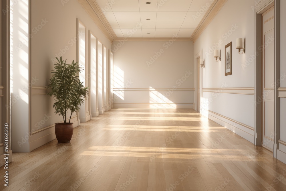 Fototapeta premium Simple And Elegant Hallway, Generative AI