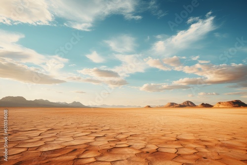 Serene And Simple Desert Landscape, Generative AI