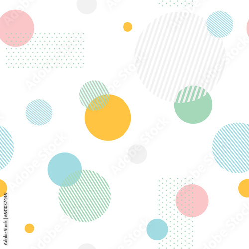 Soft colored memphis pattern design