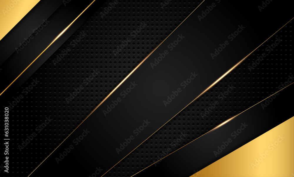 abstract Modern gradient dark black with golden shiny lines overlapping background abstract Modern gradient dark black with golden shiny lines overlapping background