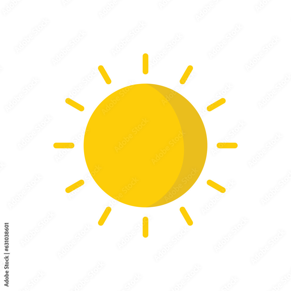 sun icon vector design template in white background sun icon vector design template in white background