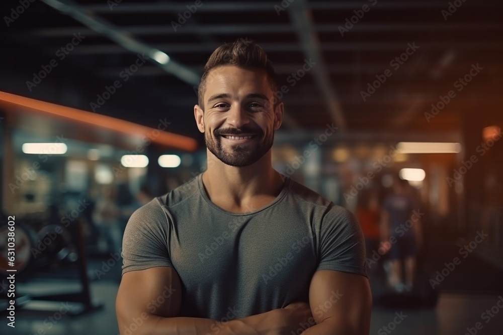 a man in sportswear in the gym. sport life . generative ai. a man in sportswear in the gym. sport life . generative ai.