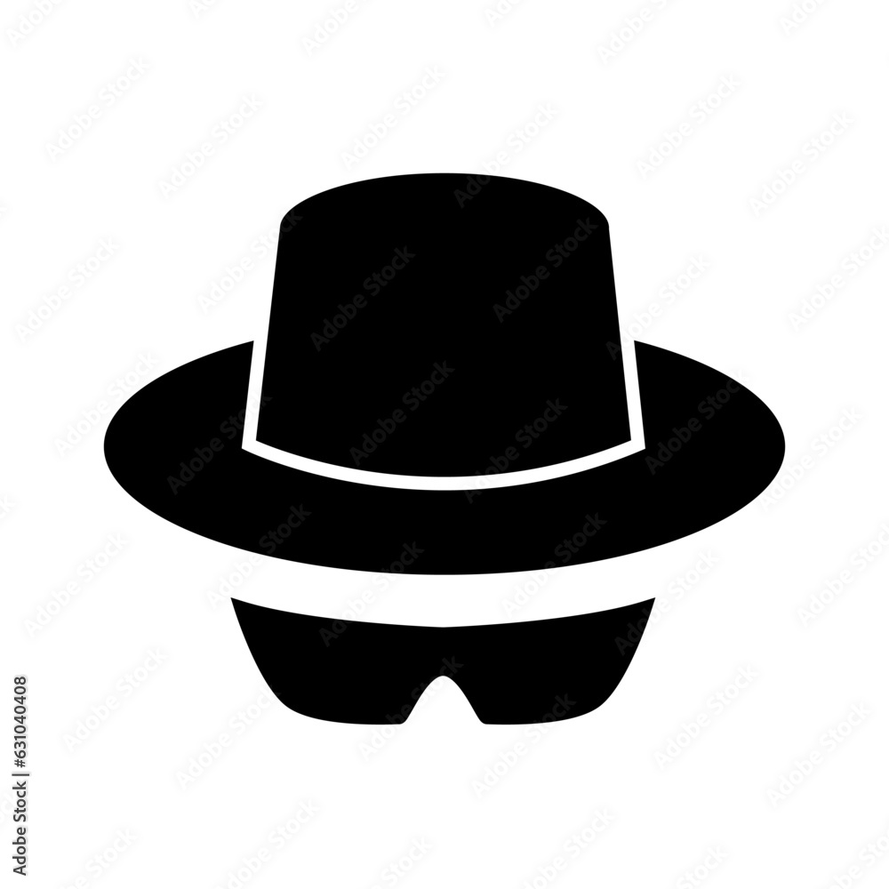Incognito icon vector. Unknown illustration sign. Nameless symbol or logo. Incognito icon vector. Unknown illustration sign. Nameless symbol or logo.