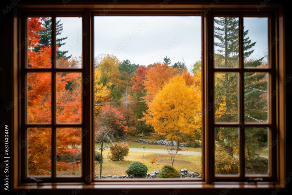 Fototapeta premium window in autumn
