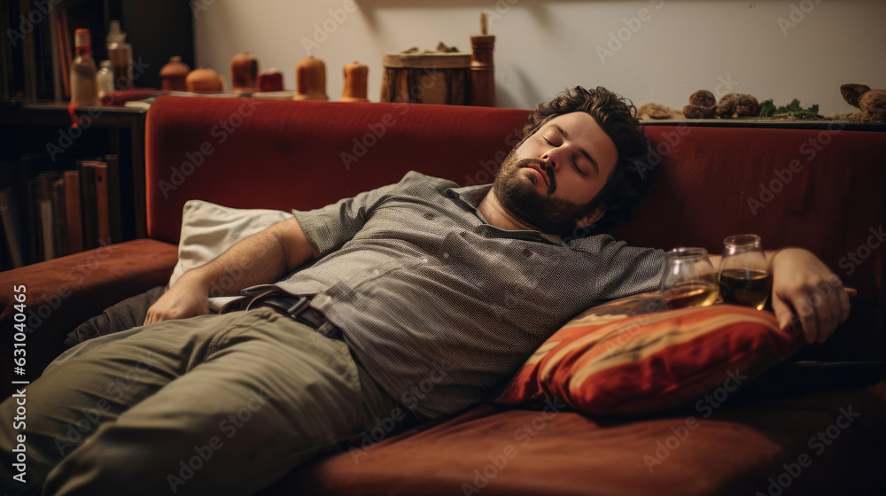 Man falling asleep at tv Man falling asleep at tv