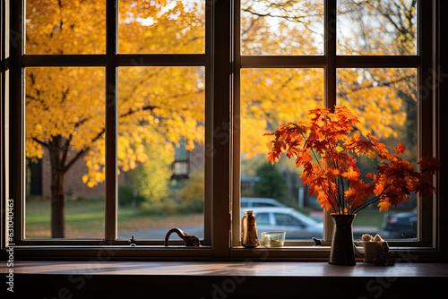 autumn in the window