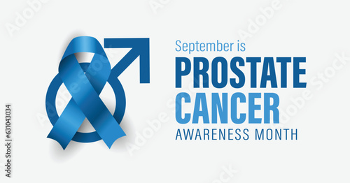 September is Prostate Cancer Awareness Month vector campaign banner.