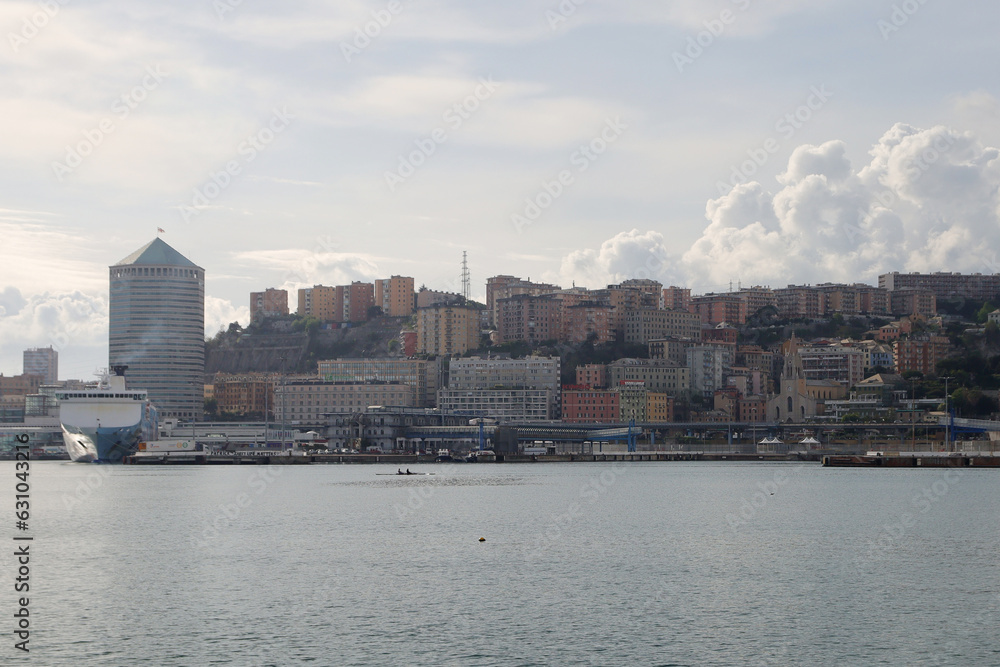 The panorama of Genoa, Italy