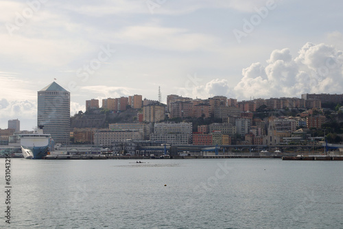 The panorama of Genoa  Italy