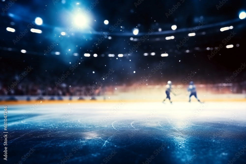 Hockey ice skating rink