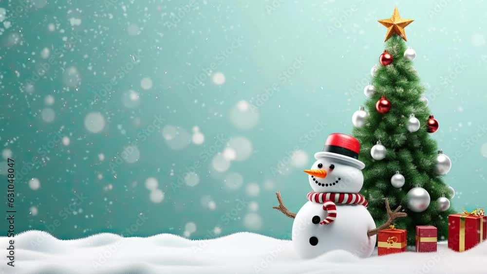 Christmas decorative with snowflake. seamless looping time-lapse virtual video animation background. Christmas decorative with snowflake. seamless looping time-lapse virtual video animation background.