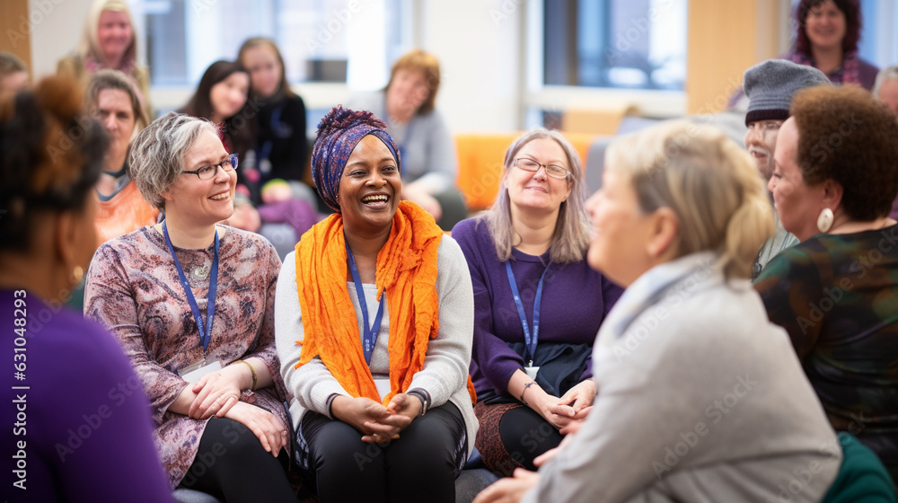 A cancer support group sharing stories and experiences, cancer, World Cancer Day Generative AI A cancer support group sharing stories and experiences, cancer, World Cancer Day Generative AI