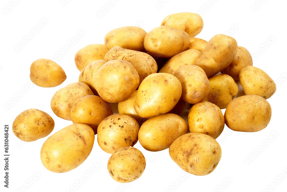 Fresh Potatoes on Transparent PNG Background