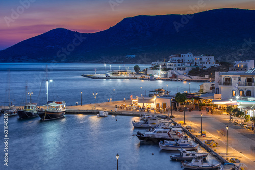 Fototapeta Naklejka Na Ścianę i Meble -  The picturesque harbor of Lipsi island, Dodecanese, Greece