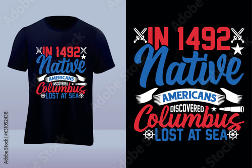 Columbus 1942 vector  t-shirt design