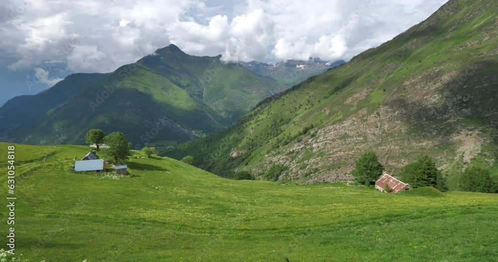 The Valley of Lyse, Luz Saint Sauveur, Hautes Pyrenees department, France The Valley of Lyse, Luz Saint Sauveur, Hautes Pyrenees department, France