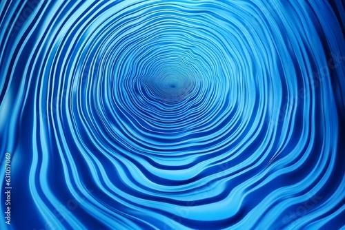 Resonate, spread, vibration, or ripple abstract in blue, Generative AI