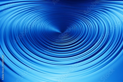 Resonate, spread, vibration, or ripple abstract in blue, Generative AI