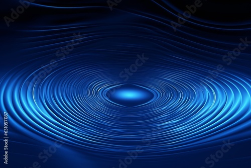 Obraz na płótnie Resonate, spread, vibration, or ripple abstract in blue, Generative AI